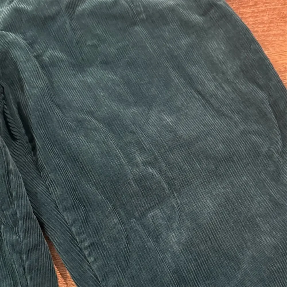 VTG Northern Reflections Pants Jeans Corduroy Size 12 Teal High Rise Straight